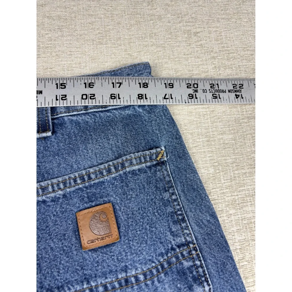 Carhartt B13-DPS Men's 40x34 Original Dungaree Fit Carpenter Blue Denim Jeans